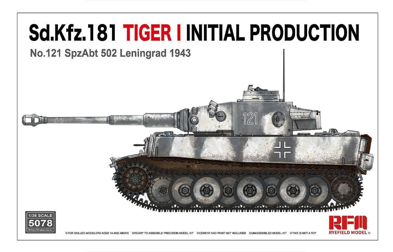 1:35 Sd.Kfz.181 Tiger I Initial Production No.121 SpzAbt. 502 Leningrad 1943