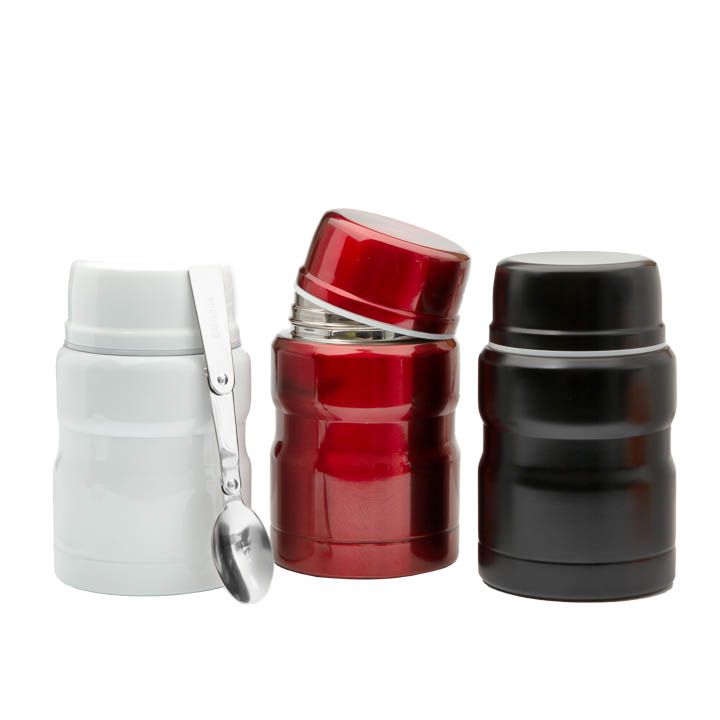 beUnik termobox nerezový - termoska na jídlo se lžičkou 0,5 l