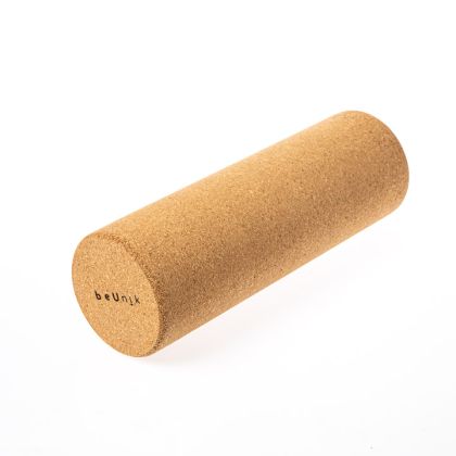 beUnik Yoga Roller masážní válec korkový, 30x10 cm