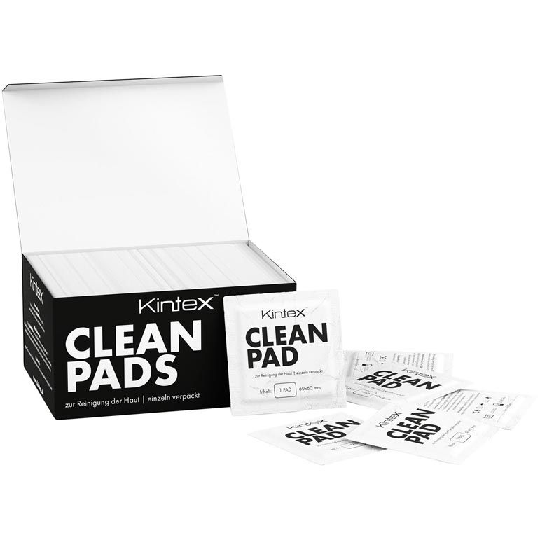 Kintex Clean Pad - odmašťovač a čistič kůže před tejpováním (100 ks)