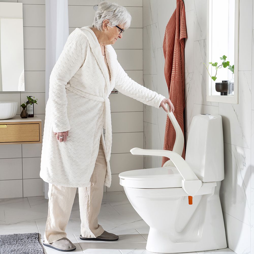 Etac MY-LOO Fixed toaletní nástavec s víkem a madly