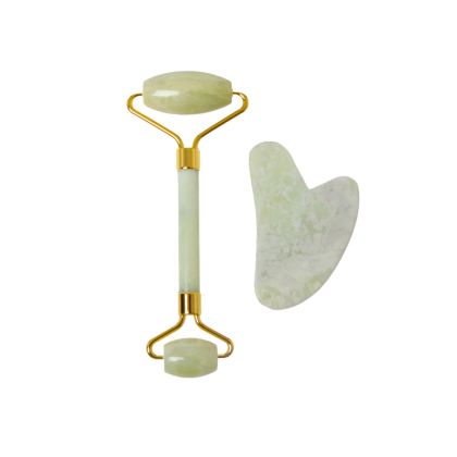 beUnik Masážní sada Face roller a Gua sha