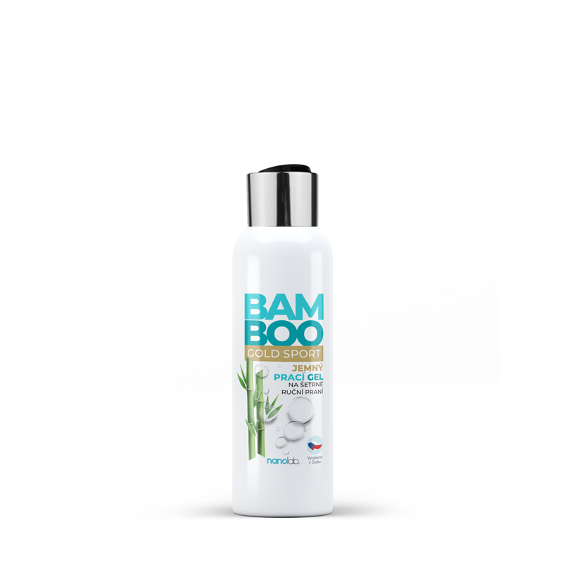 Obrázek 1. produktu Nanolab BAMBOO Gold Sport antibakteriální prací gel