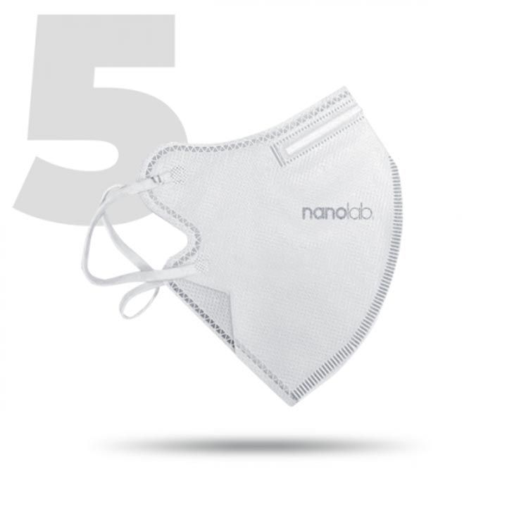 Nanolab Český bezpečný nano respirátor FFP2 bílý 5 ks