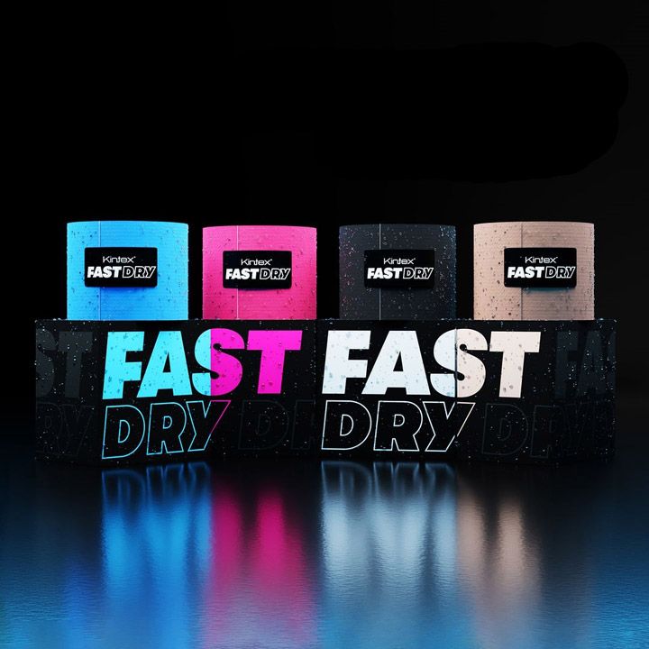Kintex FastDry - rychleschnoucí kineziotejp z hedvábí, 5 cm x 5 m