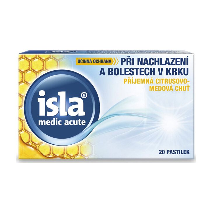 ISLA Medic Acute bylinné pastilky Citrus - med 20 tablet