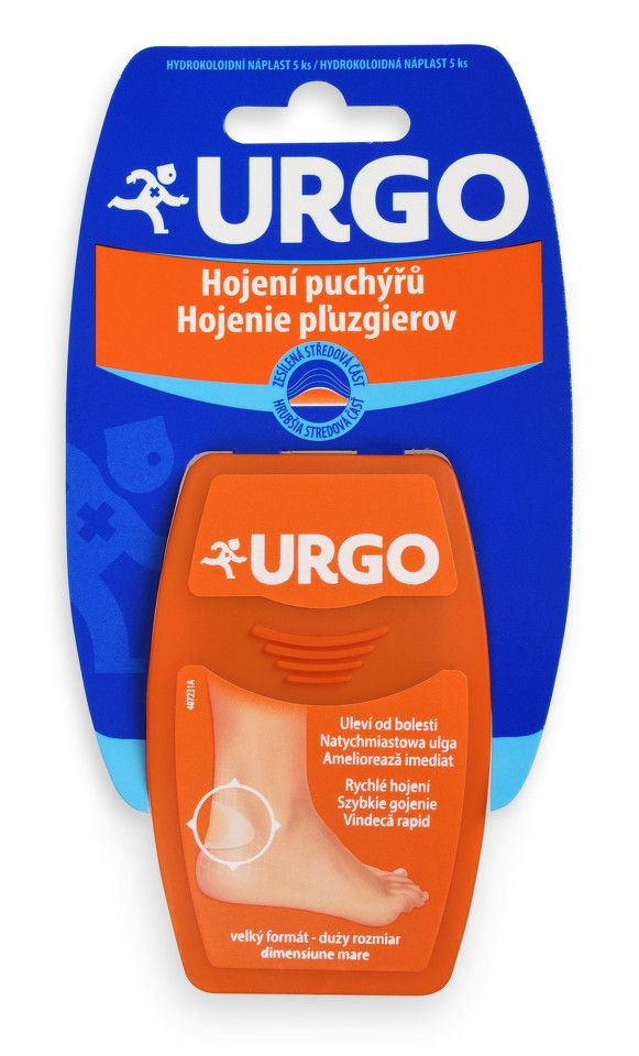 URGO Hojení puchýřů hydrokoloidní náplast na paty 5 ks