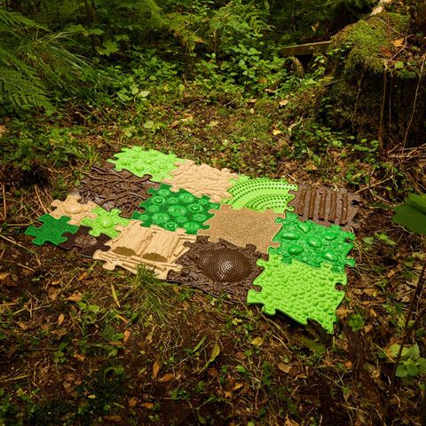 MUFFIK Set ortopedických podlah Dotek přírody, 15 ks