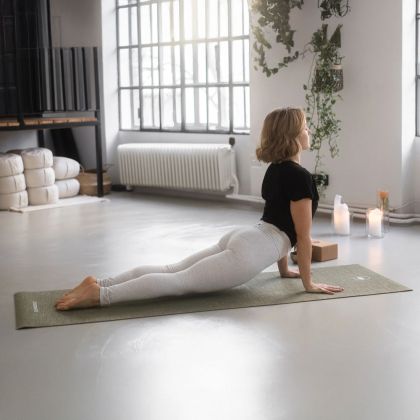 Lotuscrafts Yoga Mat Eko kaučukovo jutová jóga podložka, barva: Natur