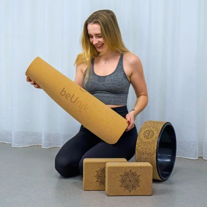 Sada na jógu - korková podložka, bloky, válec, kruh