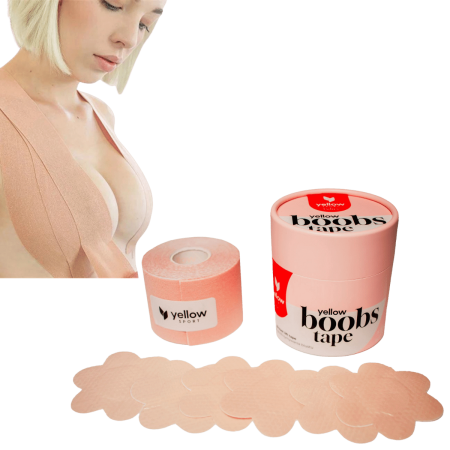 yellowSPORT Boobs samolepící páska na prsa 5 cm x 5 m, béžová