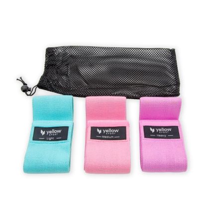 yellowSPORT Textilní odporové gumy, set 3 ks