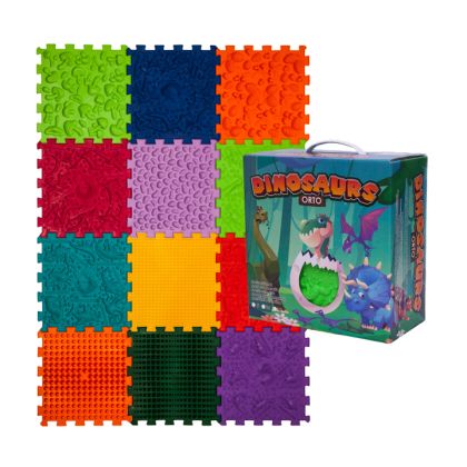 Ortek Puzzle Dinosauři Masážní ortopedická podložka 12 modulů