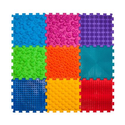 Ortek Puzzle Mix Masážní ortopedická podložka 9 modulů