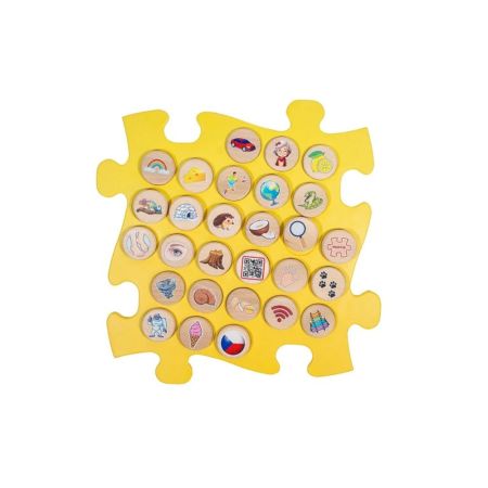 MUFFIK Ortopedická podložka - Abeceda žlutá 