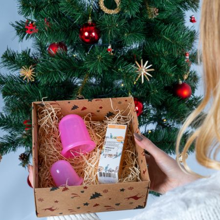 Sanomed Masážní set na omlazení těla Hloubkový detox a baňky L, XL