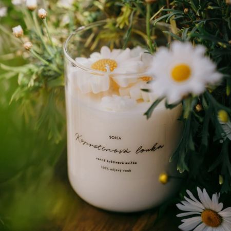 Sojka KOPRETINOVÁ LOUKA - vonná květinová svíčka s víčkem
