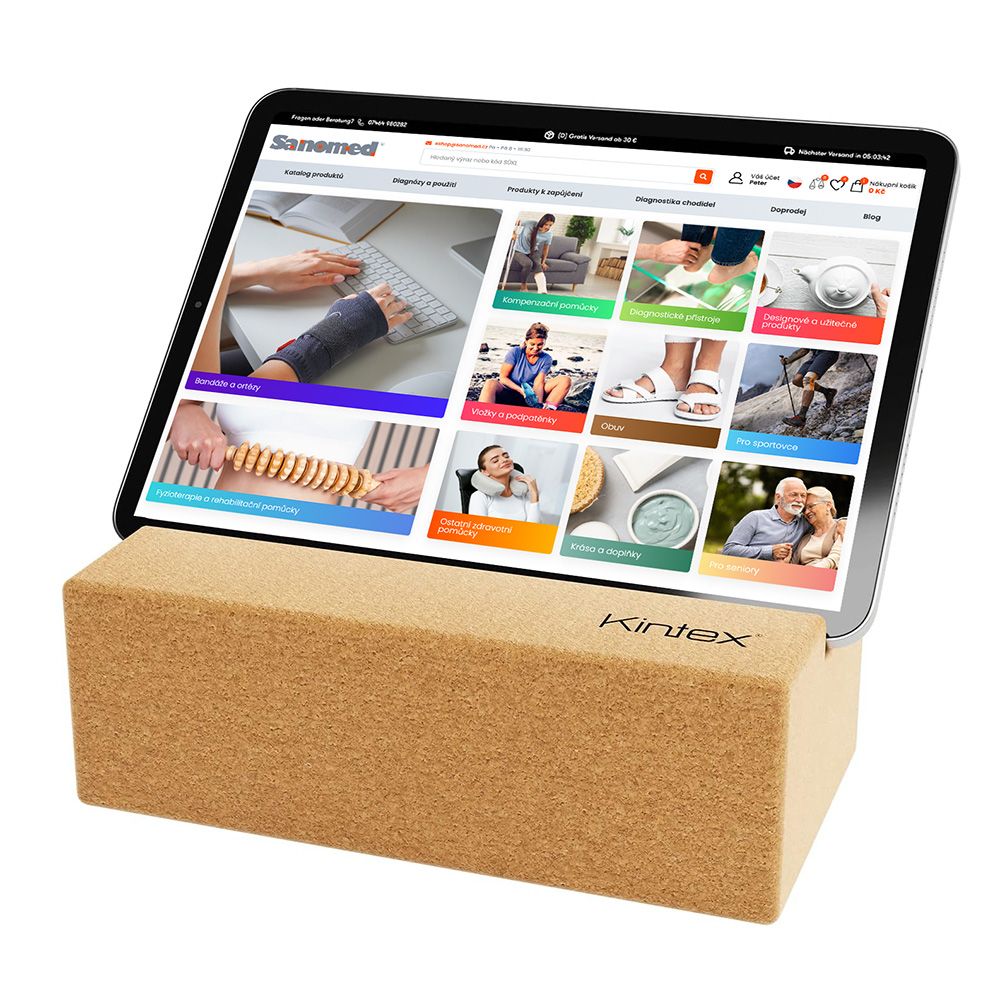 Kintex Cork Yoga Block - korkový blok na jógu 2v1
