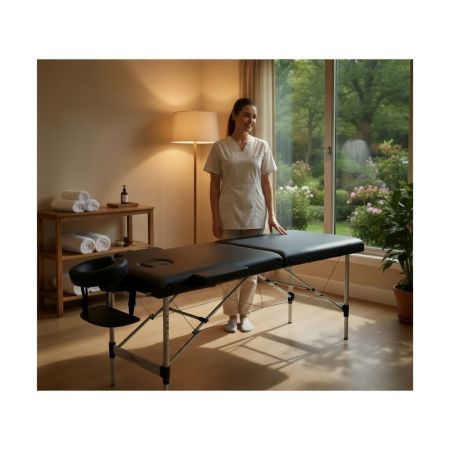 Habys Nadia - hliníkové prenosné masážne lôžko výškovo nastaviteľné