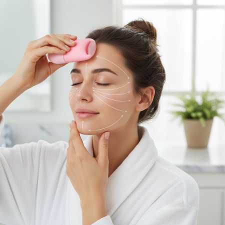 HABYS ledový masážní váleček na obličej s kamenem 