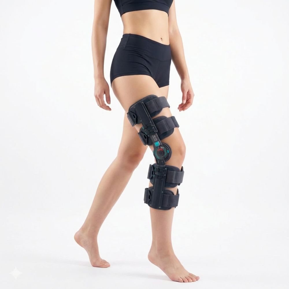 Bauerfeind b:joynz knee ROM - rehabilitační teleskopická ortéza