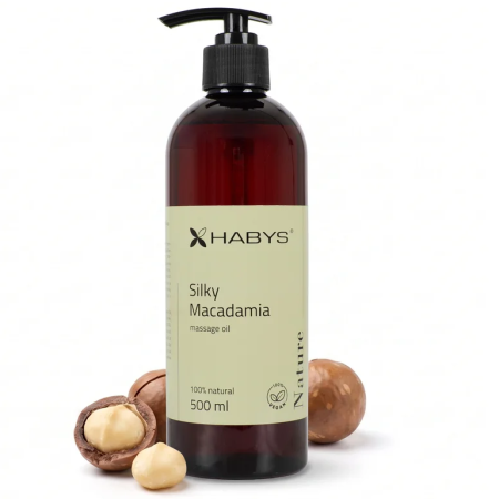Habys Silky Macadamia — macadamiový masážní olej, 500 ml