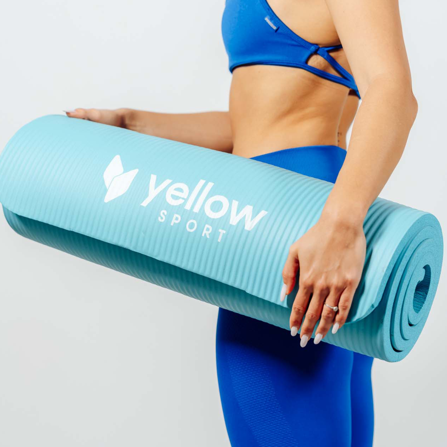 yellowMAT NBR – silná cvičebná podložka 183 × 61 × 1,5 cm, modrá