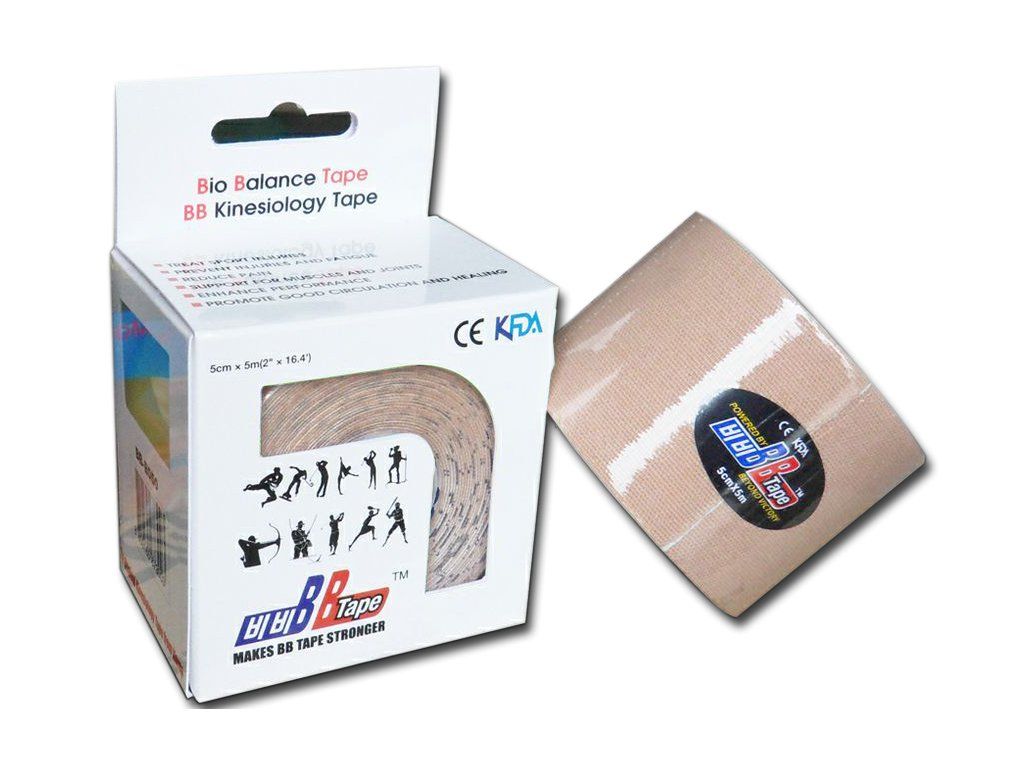 BB Tape Kineziologický tejp 4D - dynamický - tělová barva 5m x 5cm
