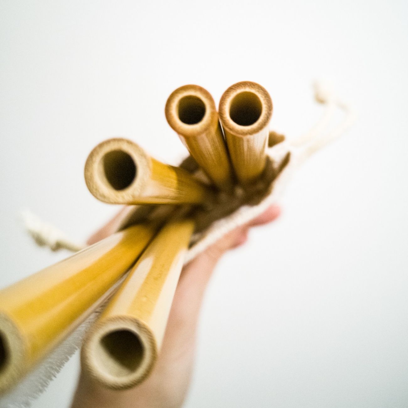 Obrázek 2. produktu beUnik Bambusová brčka - sada 5 ks s kartáčkem