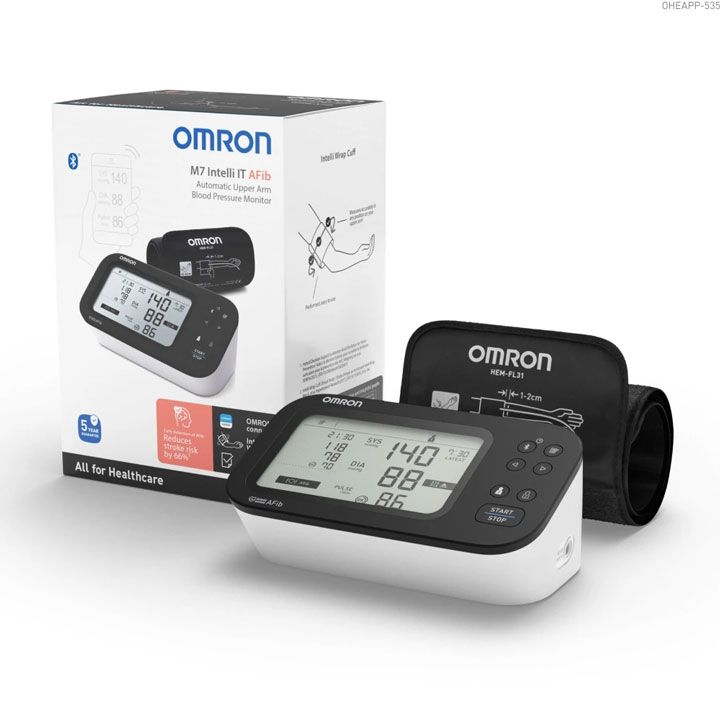 Obrázek 1. produktu Omron M7 Intelli IT s AFib digitální tonometr + zdroj