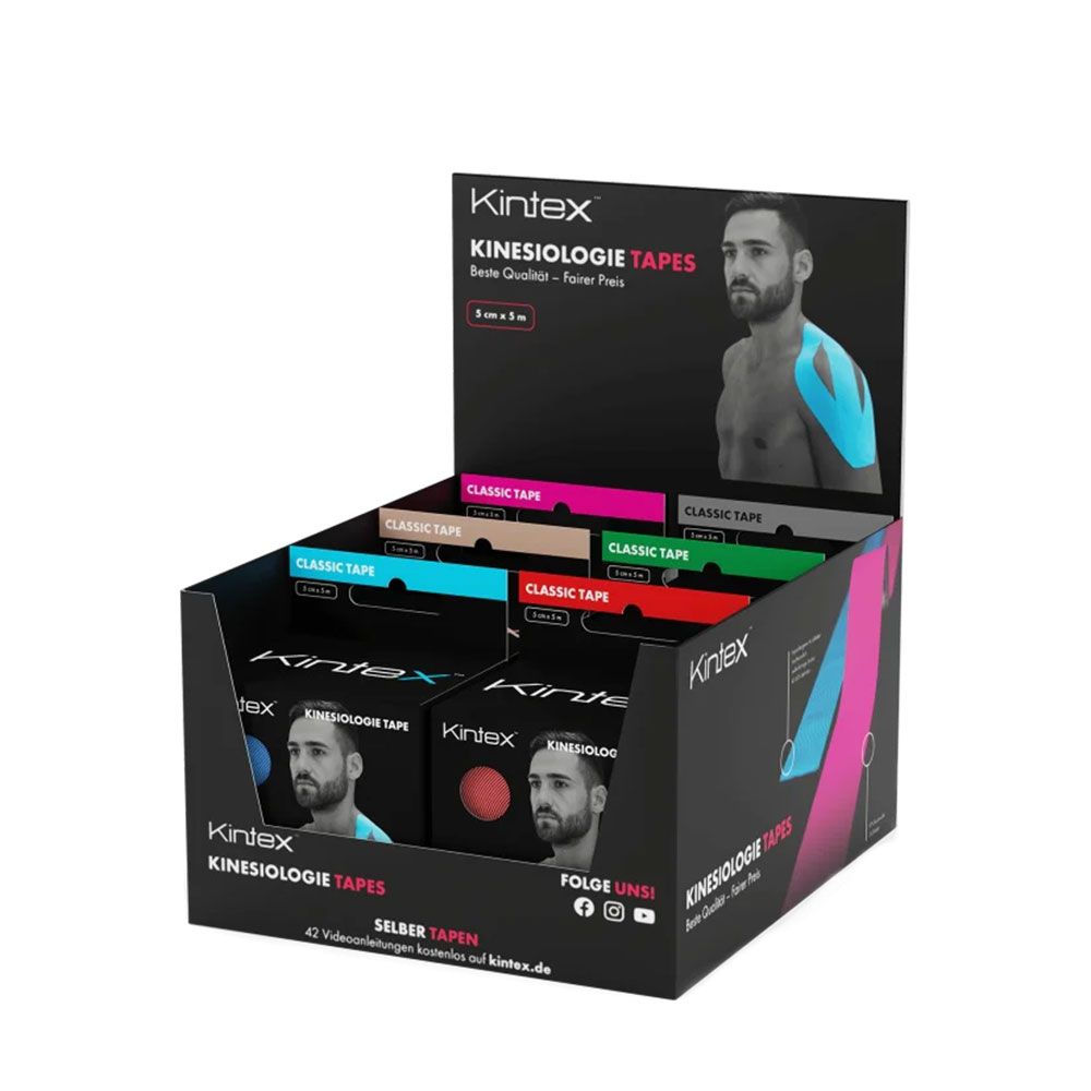 Kintex Classic kineziologický tejp sada 6 barev 5 cm x 5 m