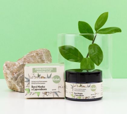 Kvitok Jílová maska s čajovníkem na mastnou a problematickou pleť (30 ml)