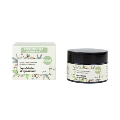 Kvitok Jílová maska s čajovníkem na mastnou a problematickou pleť (30 ml)