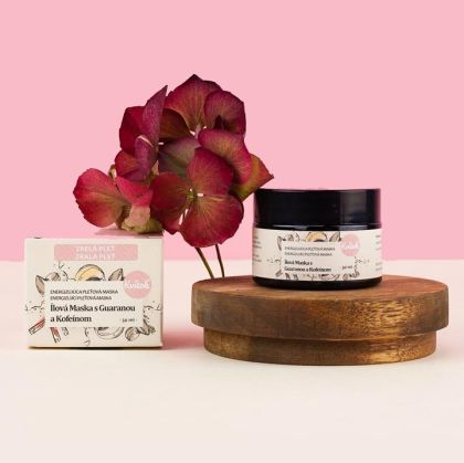 Kvitok Jílová pleťová maska s guaranou a kofeinem pro zralou pleť (30ml)