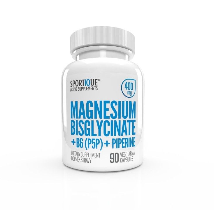 Sportique MAGNESIUM BISGLYCINATE + B6 + PIPERINE 400 mg