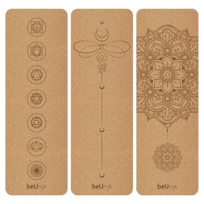 beUnik Korkové jóga podložky