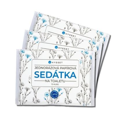 Hygset Jednorázová papírová sedátka na toaletu - 10 ks