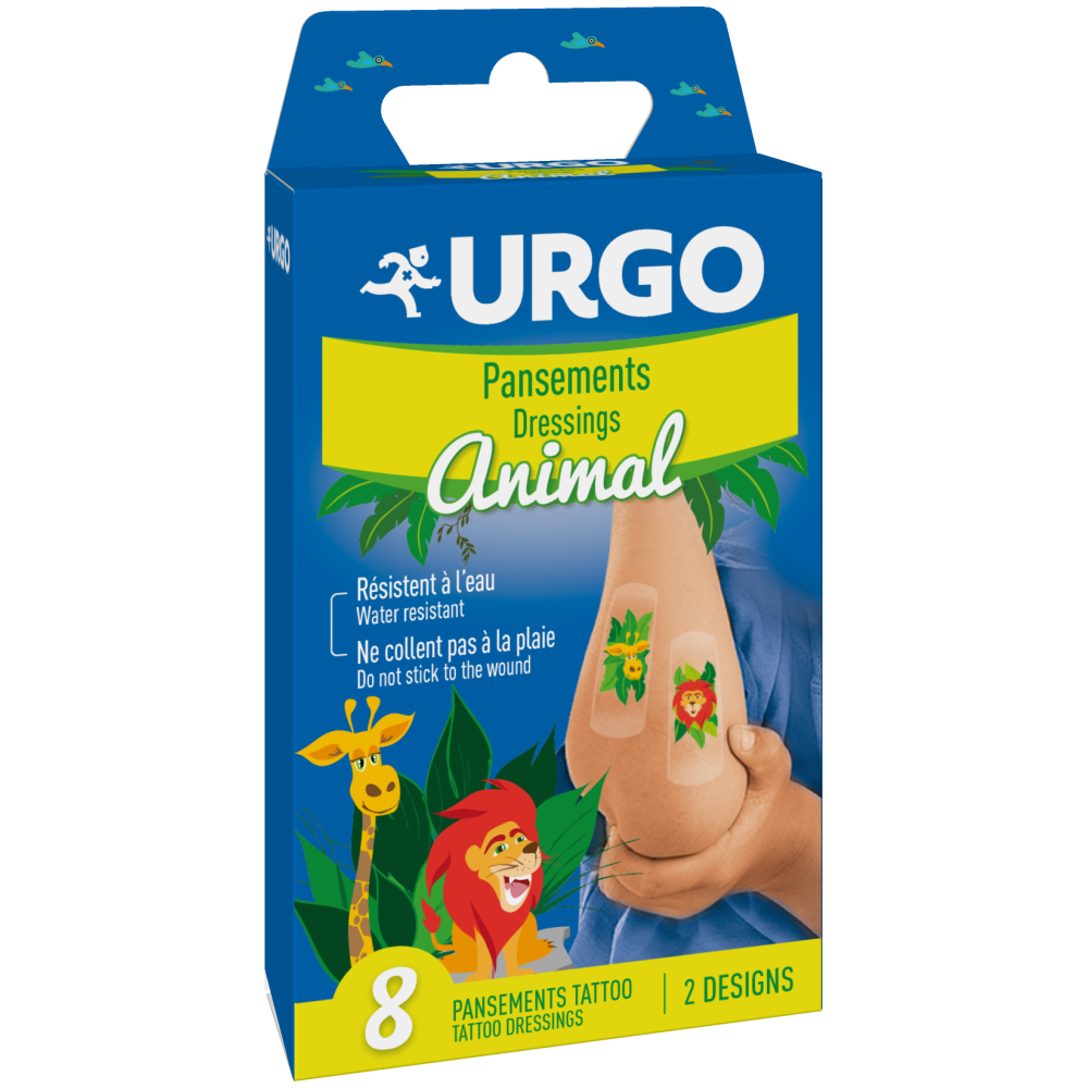 Urgo TATTOO Animal Detská náplasť 8 ks