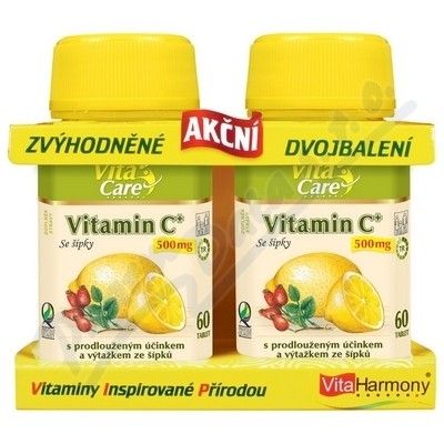 VitaHarmony Vitamín C 500 mg se šípky dvojbalení 60+60 tablet