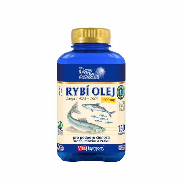 VitaHarmony Rybí olej Omega 3 1000 mg 150 tobolek