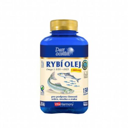 VitaHarmony Rybí olej Omega 3 1000 mg 150 tobolek