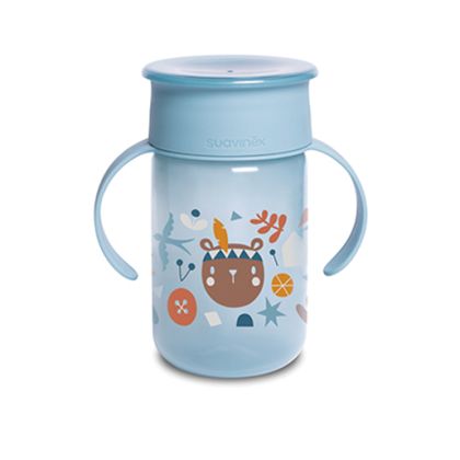 SUAVINEX | 360° Hrnček na učenie FOREST - modrá