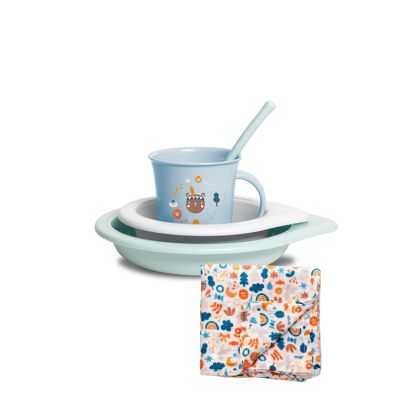 SUAVINEX | Jedálenský set FOREST +6 m - modrá