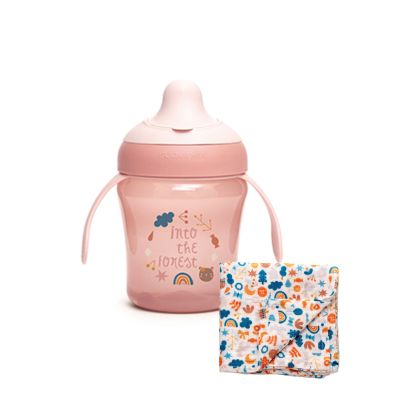 SUAVINEX | Nerozlievací hrnček FOREST 200 ml - ružová 