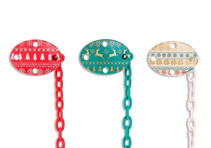 SUAVINEX | KLIP na šidítko OVÁLNÝ - kolekce WINTER - ČERVENÝ