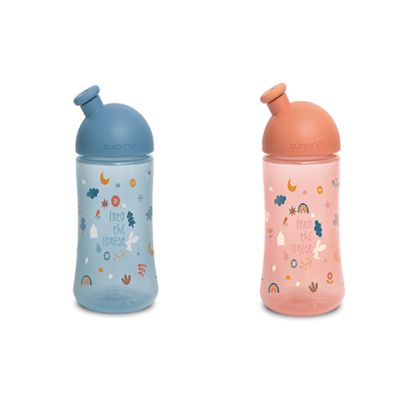 SUAVINEX | Třetí láhev se sportovním pítkem FOREST 270 ml - růžová