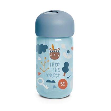 SUAVINEX | Fľaštička so slamkou FOREST - modrá