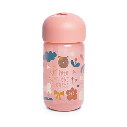 SUAVINEX | Fľaštička so slamkou FOREST - ružová