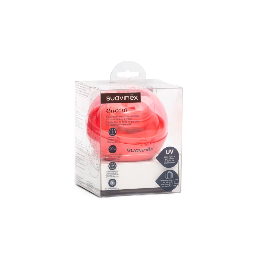 SUAVINEX | UV STERILIZÁTOR na dudlíky - ČERVENÝ