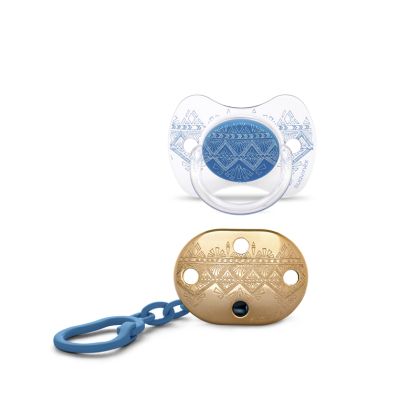 SUAVINEX | ŠIDÍTKO + KLIP PREMIUM COUTURE - TMAVĚ MODRÝ